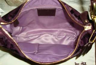 ABSOLUTELY GORGEOUS STAIN AND WATER RESISTANT SPARKLING PLUM HOBO WITH 