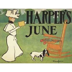  Harpers June, 1897 by Edward Penfield. Size 22.50 X 15.25 