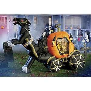 Halloween Decorations Hearse, Inflatable Pumpkin