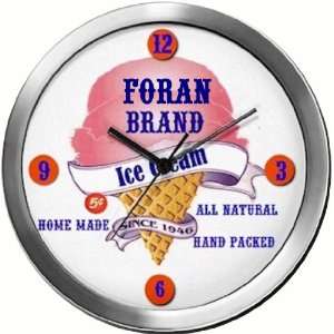  FORAN 14 Inch Ice Cream Metal Clock Quartz Movement 