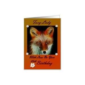  Birthday  46th / For Her / Foxy Lady Card Toys & Games