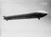 1908. photo Zeppelin airship in flight  