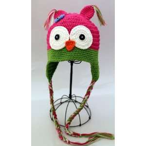  Crochet Baby Hat Handmade Knit Animal Trapper Owl Ear Flap 