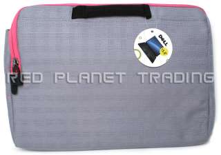 New Dell 15.6 Gray/Pink Laptop Carry Case Sleeve 982VN  