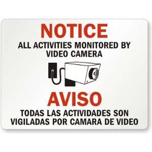  Notice  Video Surveillance Bilingual Sign (with Graphic 