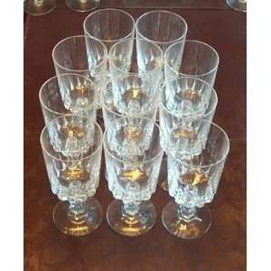  LIFESTYLE ITALY CUT CRYSTAL WINE GLASSES, LOT OF 11 