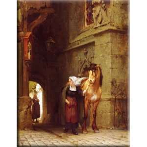   from Stable 12x16 Streched Canvas Art by Bridgman, Frederick Arthur