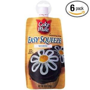Cake Mate Easy Squeeze, White, 6 Ounce Pouch (Pack of 6)  