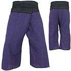   Fisherman Yoga Samurai Hippy Ethnic Pants Trousers   Black & Purple