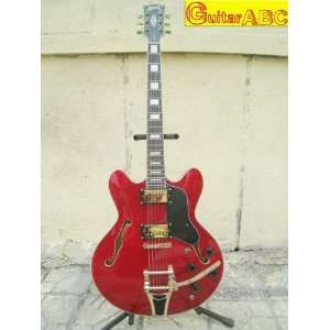  whole  es 335 jazz red vibratone tremolo bigsby electric 