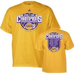   Angeles Lakers 2009 NBA Champions Roster T Shirt