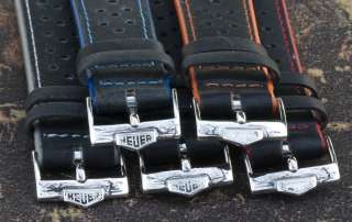 Heuer buckle 18mm steel Heuer vintage type fits bands w/ colored edges 