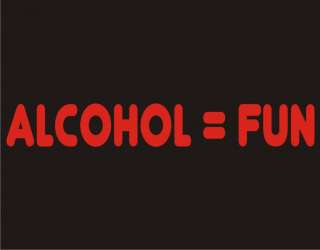 ALCOHOLFUN Funny T Shirt Bar College Adult Humor Tee  