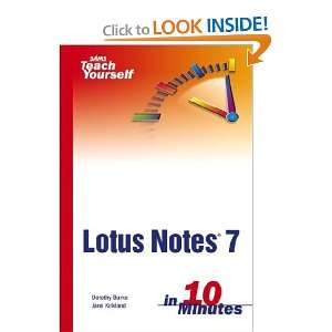  Sams Teach Yourself Lotus Notes 7 in 10 Minutes Jane 