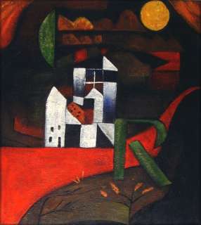   Hand Painted Oil Painting Repro Paul Klee Villa R 36x40  
