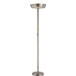  Torchiere Lamp with Frosted Glass Diffuser in Antique 