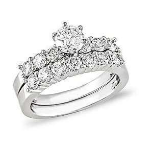   Gold 1 1/2 ctw Diamond Wedding Band and Engagement Ring G H I,I1 I2