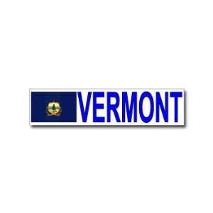  Vermont With State Flag   Window Bumper Laptop Sticker 