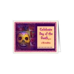 Party Invitation Catrina skeleton day of dead card Los cabos Art day 