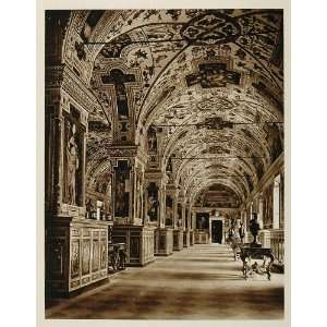  1925 Sala Biblioteca Great Library Hall Vatican Rome 