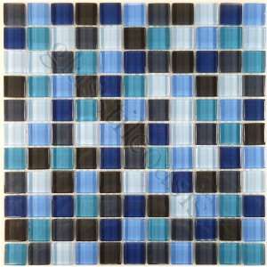  Blue Bayou Clear 1 x 1 Blue Crystile Blends Glossy Glass 