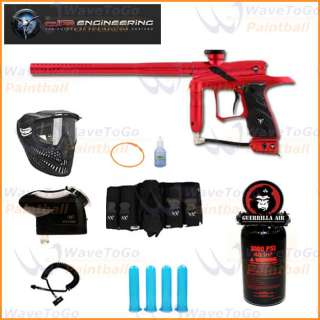 Dangerous Power G4 Red Black Paintball Marker EYE Force MEGA N2 Combo 