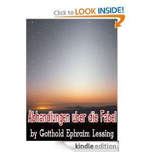 Abhandlungen über die Fabel (German Edition) Gotthold Ephraim 