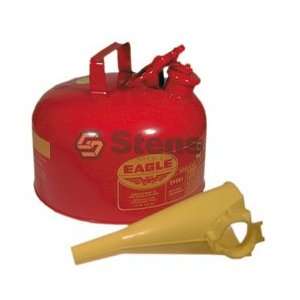  Metal Safety Gas Can 2 GALLON W/FUNNEL SAFETY CAN Patio 