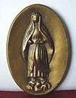 medaille bronze ovale vierge de lourdes par pelabon $ 31