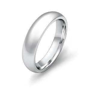 12g Mens Dome Wedding Band 5mm Heavy & Comfort Fit Platinum Ring (9)