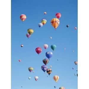  Colorful Hot Air Balloons in Sky, Albuquerque, New Mexico 