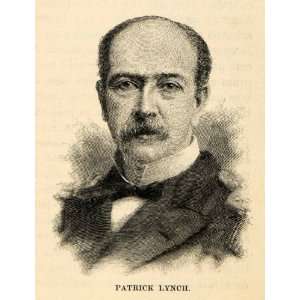  1888 Wood Engraving Patrick Lynch Portrait Chilean South 