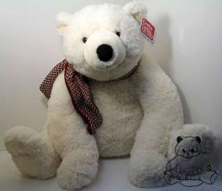 Codie Polar Bear Gund Plush Toy Stuffed Animal Scarf White Teddy 