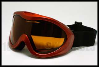   Snow Board Ski Goggles Anti Fog Double Lens RED Brown Lens Snow Sports