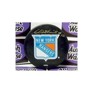  Clint Smith autographed New York Rangers Hockey Puck 