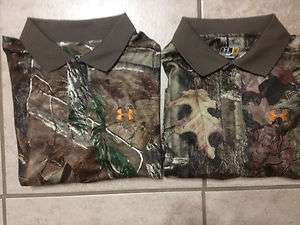 NWT MENS UNDER ARMOUR ALL SEASON GEAR CAMO UFLAGE SS HUNTING POLO TOP 