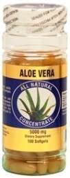 Bottles of Aloe Vera Concentrate 5000 mg 100 SGels, FRESH, FREE US 