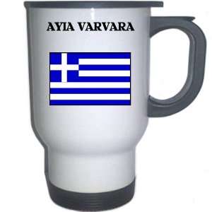  Greece   AYIA VARVARA White Stainless Steel Mug 