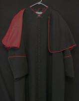 Toomey Year Rounder CASSOCK & CAPE Black Red Monsignor Clergy Priest 