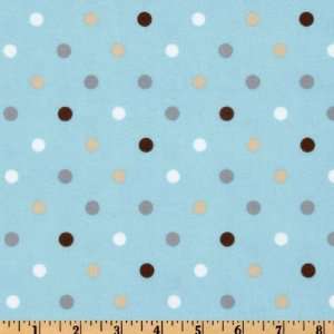  44 Wide Cozy Cotton Flannel Dots Park Aqua/Multi Fabric 