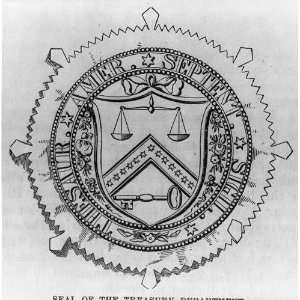  Seal of US Treasury Department,Scale,Key,America
