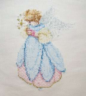 Completed Cross Stitch   L&L Angel With Baby In Arms (Mix Color 