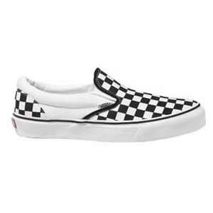  Vans Classic Slip On Checker Black & White Youth Shoe 