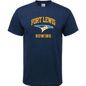  Fort Lewis College Skyhawks Navy Rowing Arch T Shirt 