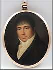 Artist Signed & Dated 1805 Miniature Mourning Painting in Gold Frame