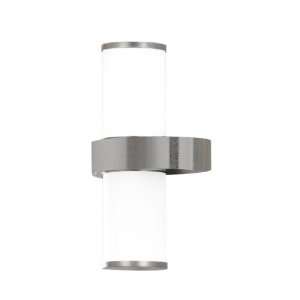 Eglo 86541A Beverly, Stainless Steel/Frosted, 2 Light Opal Wall Light 