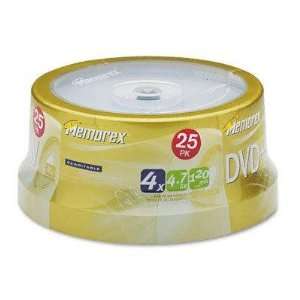  DVD+RW Discs, 4.7GB, 4x, Spindle, Silver, 25/pack 