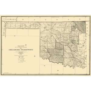    OKLAHOMA (OK) TERRITORY (ARAPAHOE) 1894 MAP