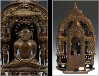 Fine Antique India Bronze Altarpiece with Jina Vimalanatha  