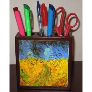  Rikki KnightTM Van Gogh Art Wheatfield 5 Inch Tile Maple 